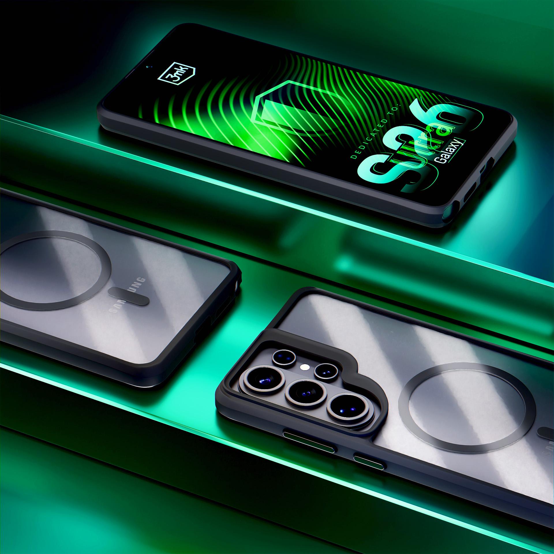 3mk Satin Armor MagCase til Samsung Galaxy S26 Ultra - Gennemsigtig sort