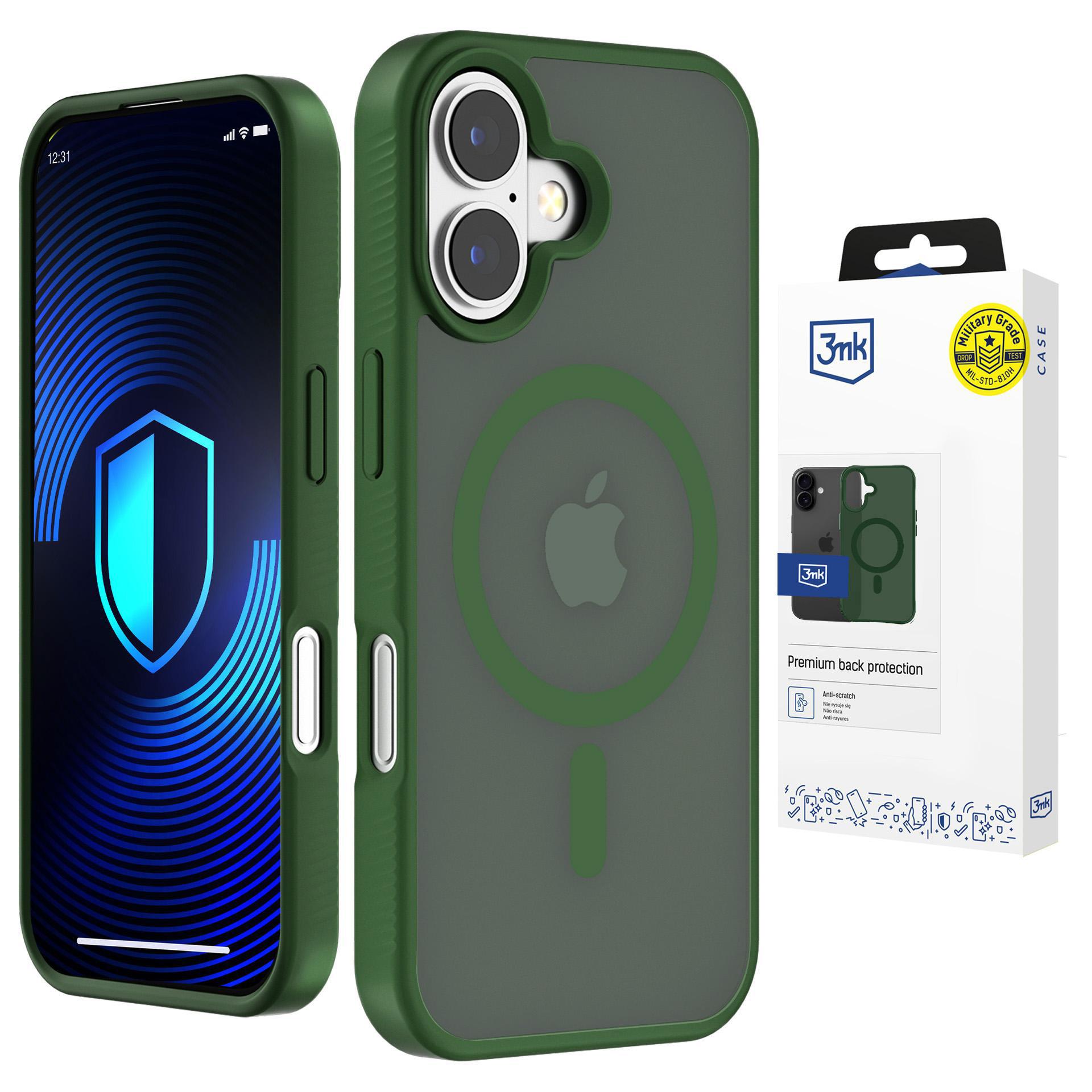 3mk Smoke MagCase til iPhone 16 Pro - Grøn-translucent