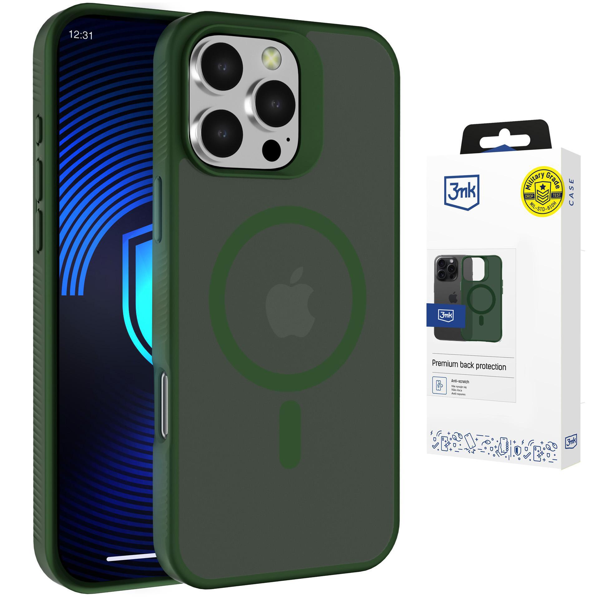 3mk Smoke MagCase til iPhone 16 Pro Max - Grøn-translucent