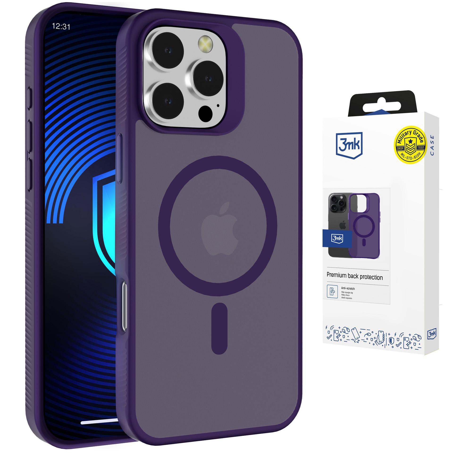 3mk Smoke MagCase til iPhone 16 Pro Max - lilla-translucent