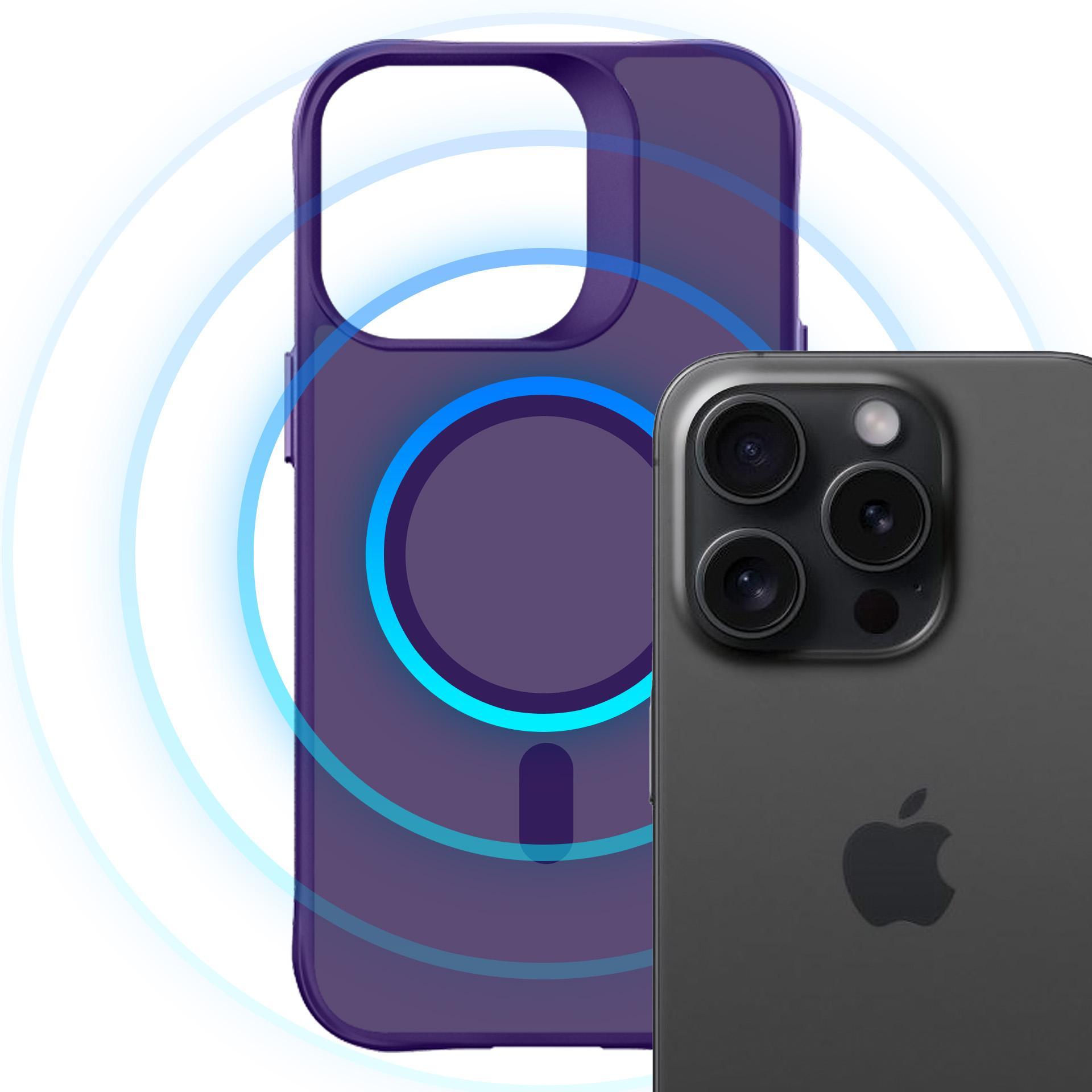 3mk Smoke MagCase til iPhone 16 Pro Max - lilla-translucent