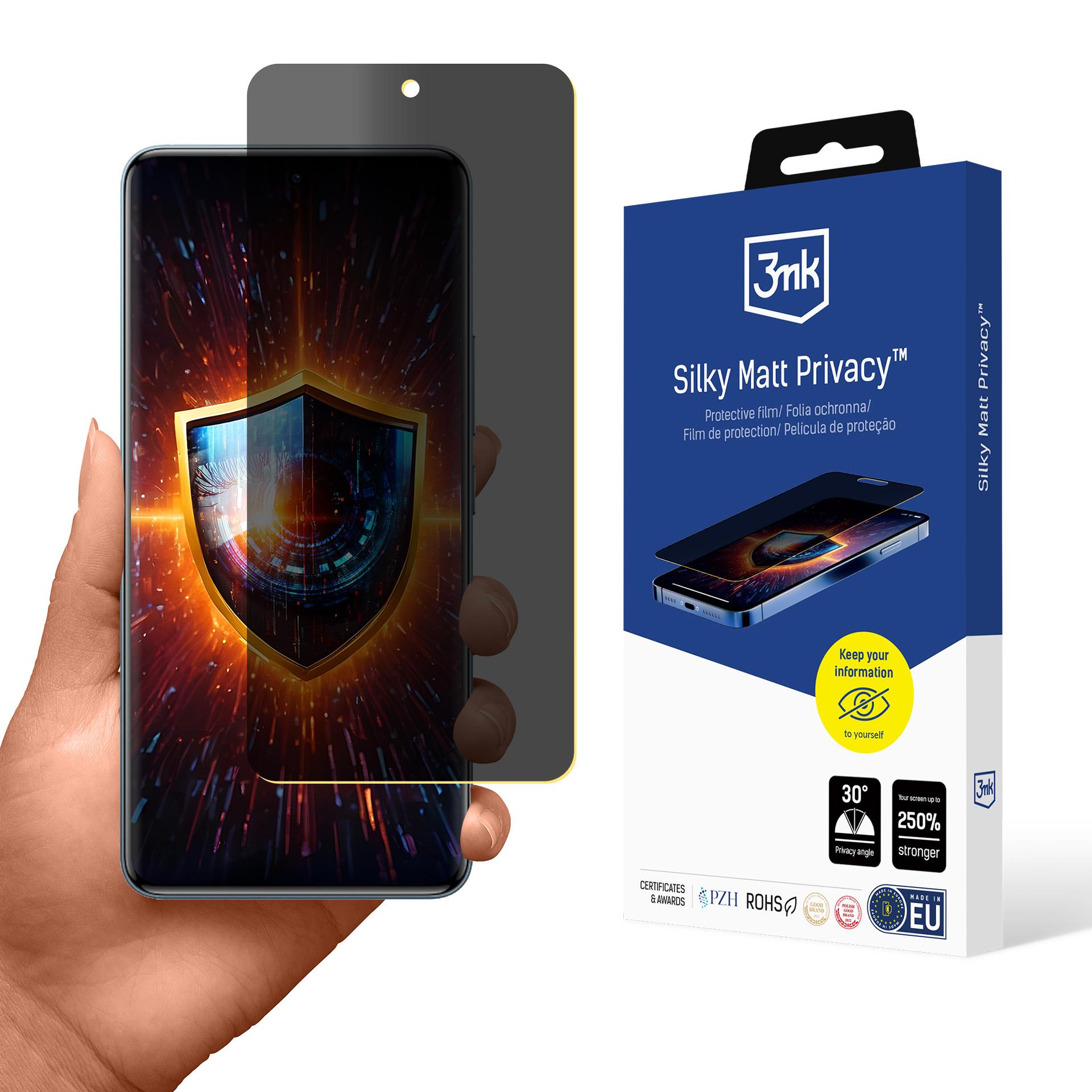 3mk Silky Matt Privacy Screen Protector til Xiaomi Redmi Note 15 Pro 4G