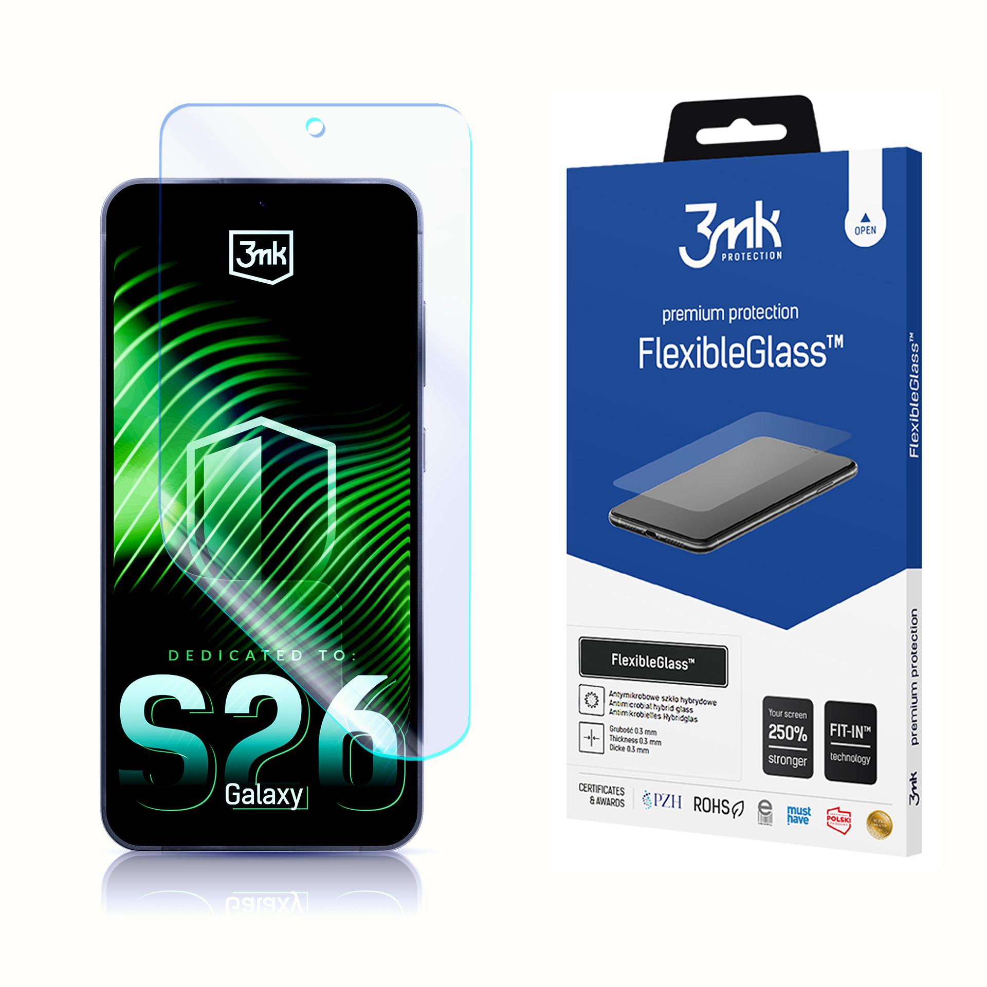 3mk FlexibleGlass Hybridglas til Samsung Galaxy S26