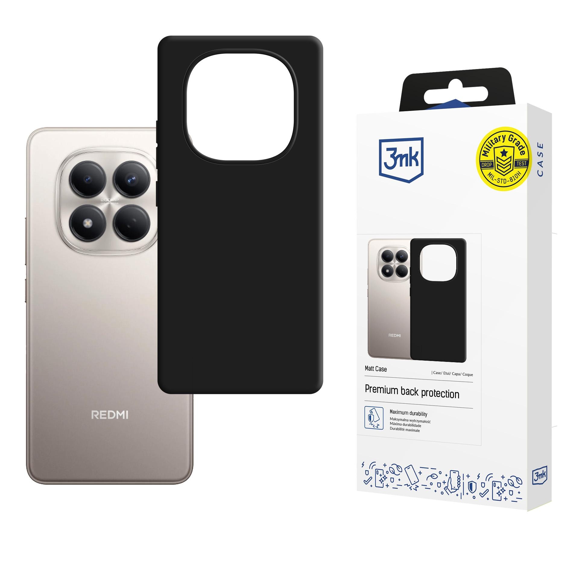 3mk Mat etui til Xiaomi Redmi Note 15 Pro 4G - mat sort