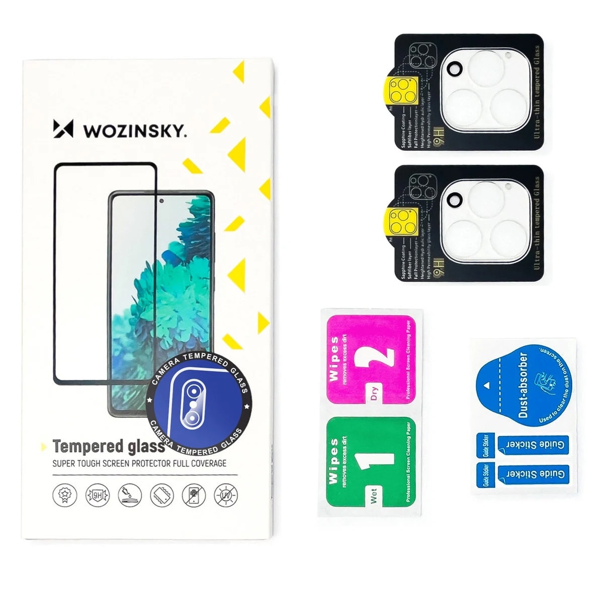 Wozinsky Fuldt kameraglas hærdet glas til bagkamera til Samsung Galaxy A37 - 2 stk.