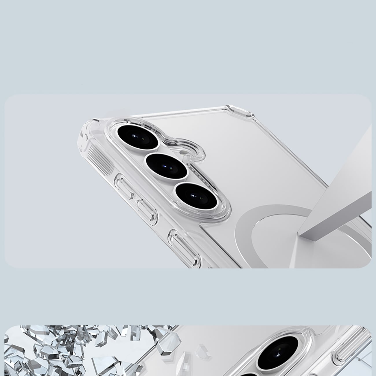 Nillkin Nature TPU Pro-etui kompatibelt med MagSafe til Samsung Galaxy S26+ - Hvid