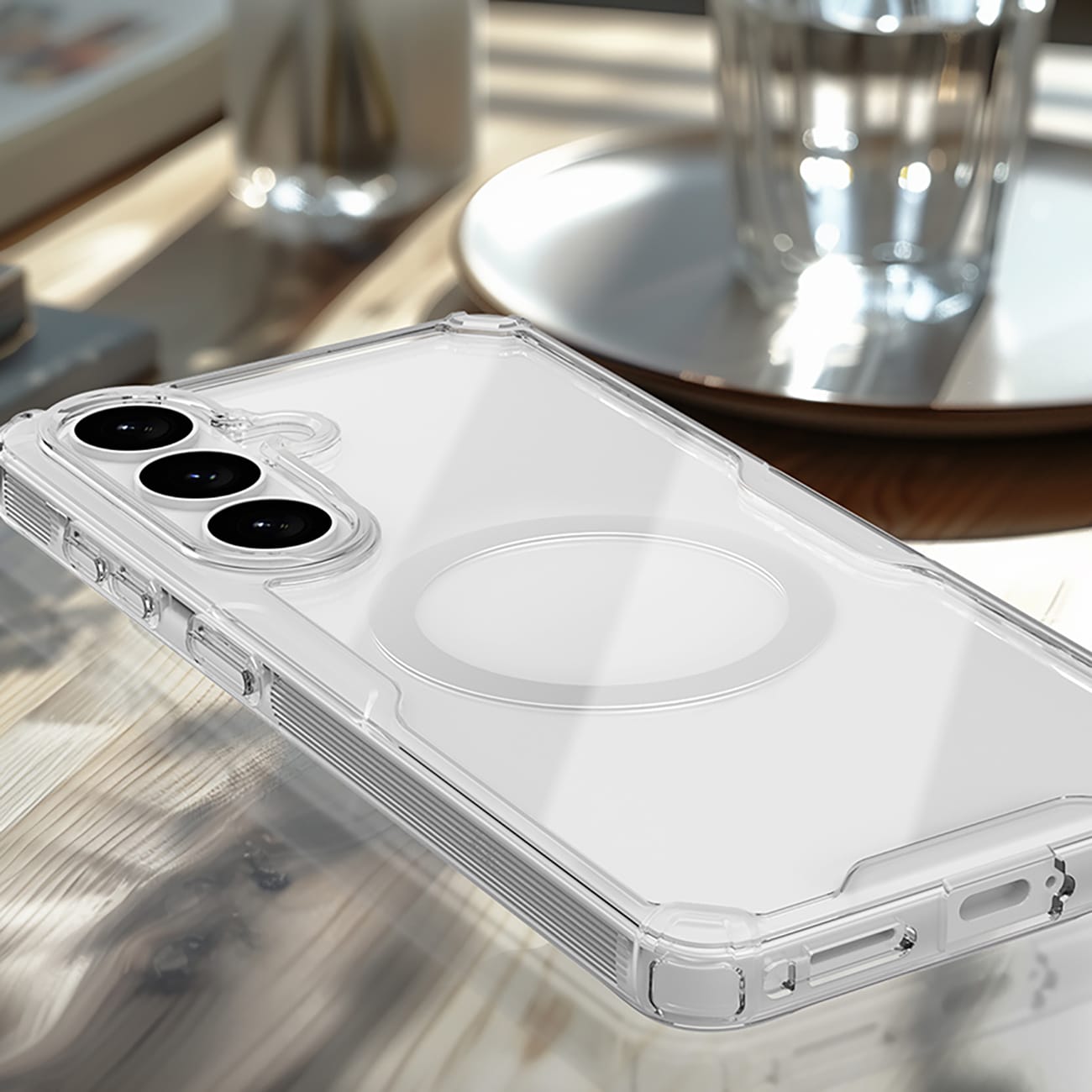 Nillkin Nature TPU Pro-etui kompatibelt med MagSafe til Samsung Galaxy S26+ - Hvid