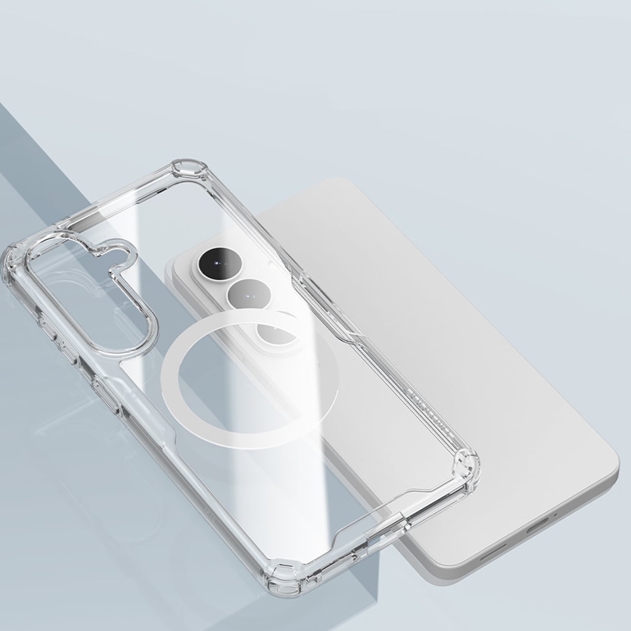 Nillkin Nature TPU Pro-etui kompatibelt med MagSafe til Samsung Galaxy S26+ - Hvid