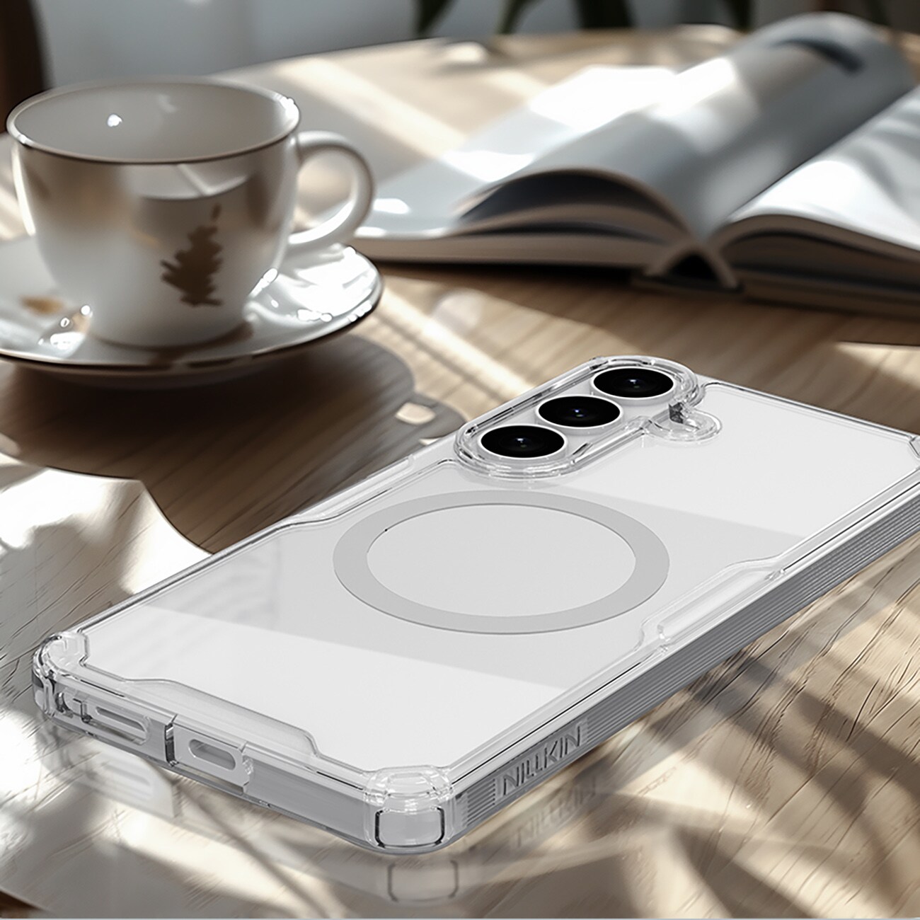 Nillkin Nature TPU Pro-etui kompatibelt med MagSafe til Samsung Galaxy S26+ - Hvid