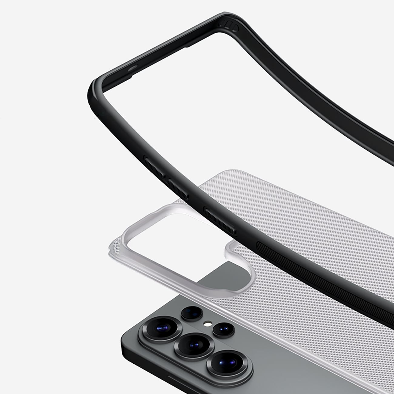 Nillkin Super Frosted Shield Pro-etui til Samsung Galaxy S26 - Gennemsigtig sort