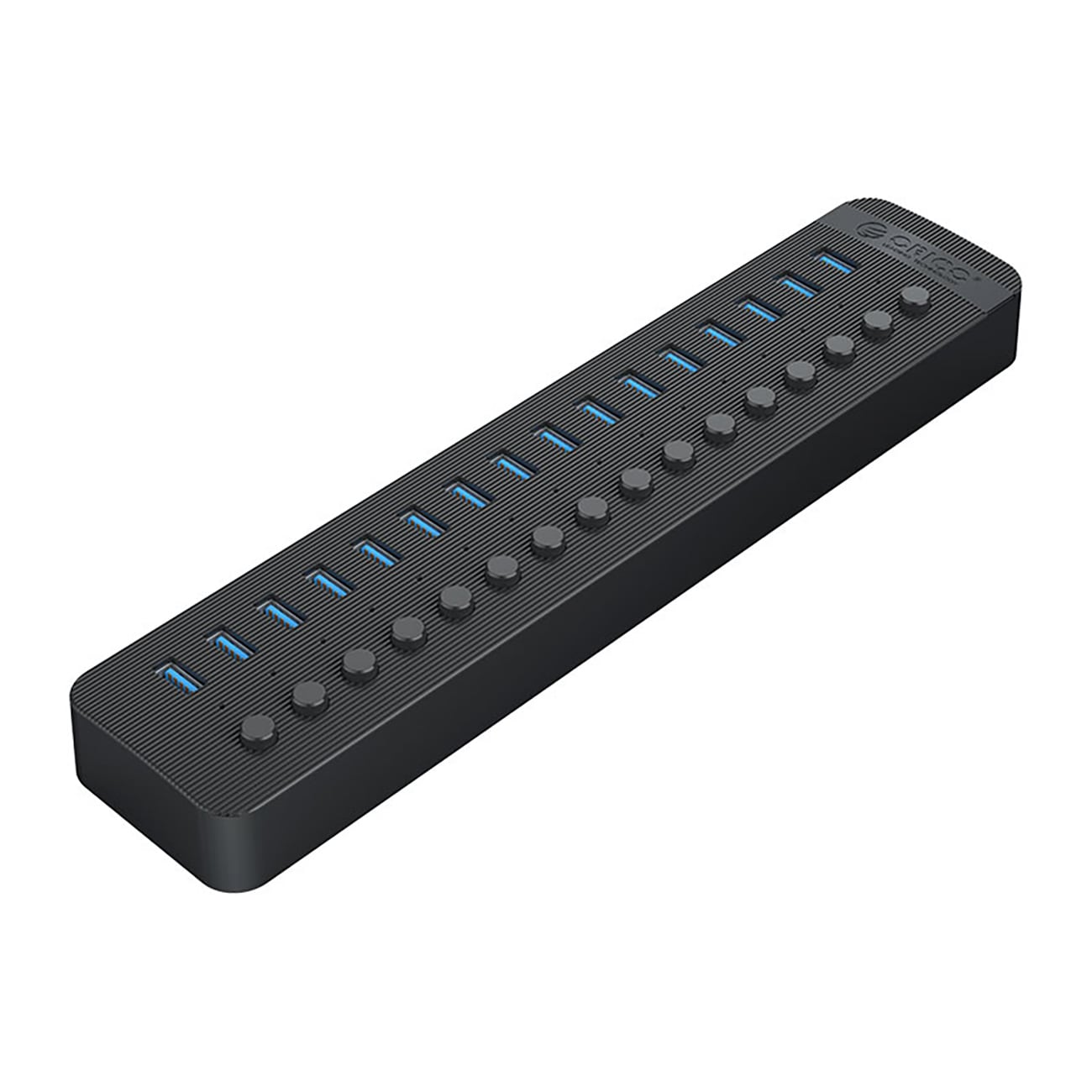 Orico CT2U3-16AB 16x USB-A 3.0 hub med switche - sort