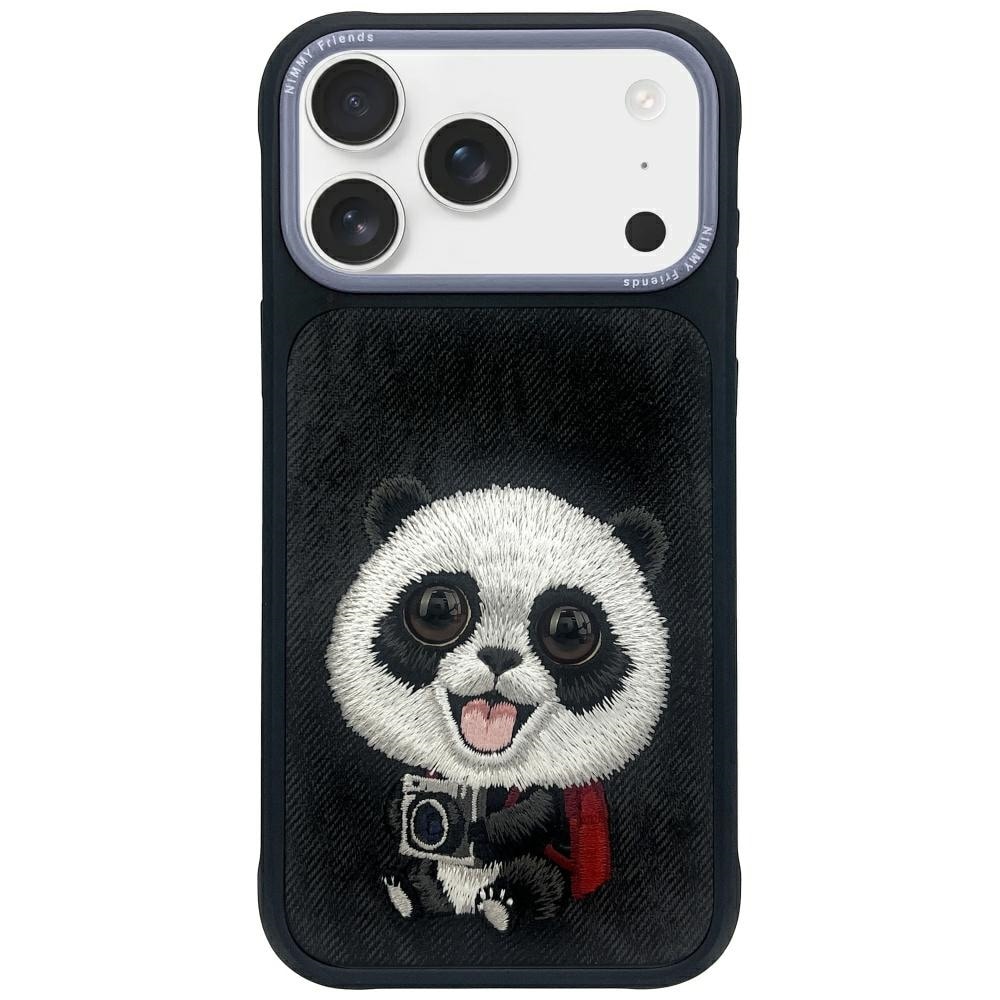 Nimmy Big Eyed Pet 2.0 Panda-etui til iPhone 17 - sort