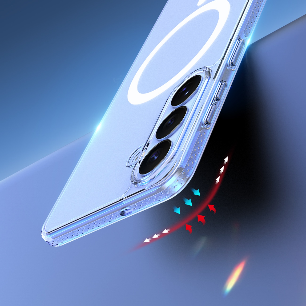 Dux Ducis Clin Mag Case kompatibel med MagSafe til Samsung S26 - gennemsigtig