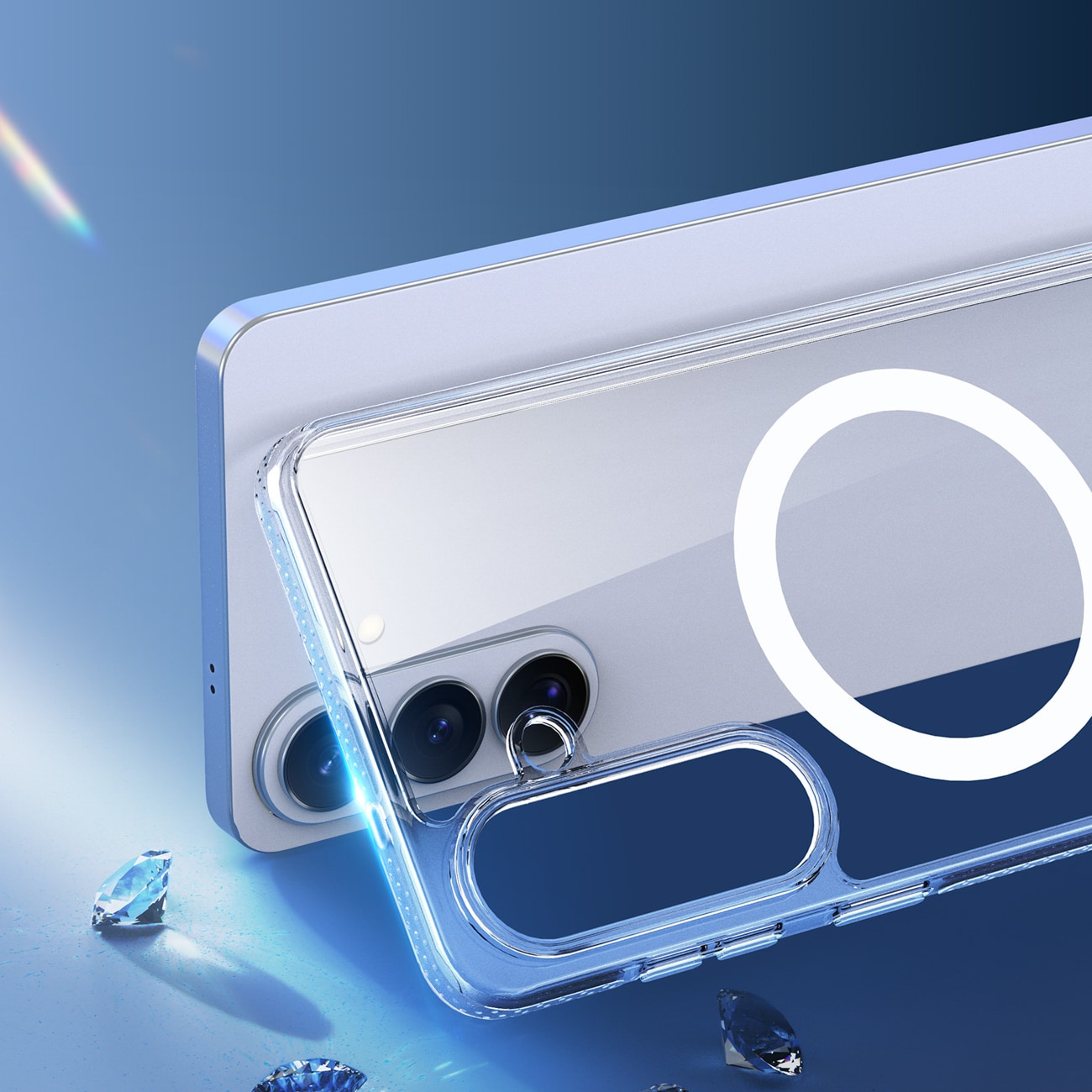 Dux Ducis Clin Mag Case kompatibel med MagSafe til Samsung S26 - gennemsigtig