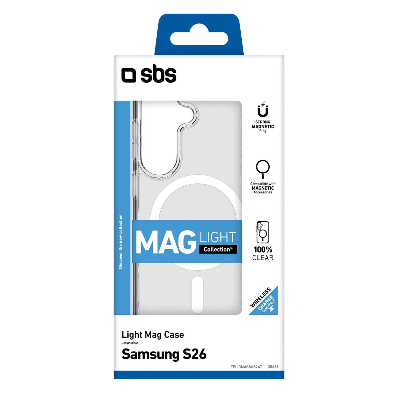 SBS Cover Light Mag Etui til Samsung Galaxy S26 Ultra Kompatibel med MagSafe - Transparent