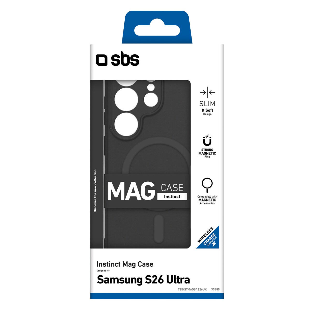 SBS Instinct Mag Case til Samsung Galaxy S26 Ultra Kompatibel med MagSafe - Sort