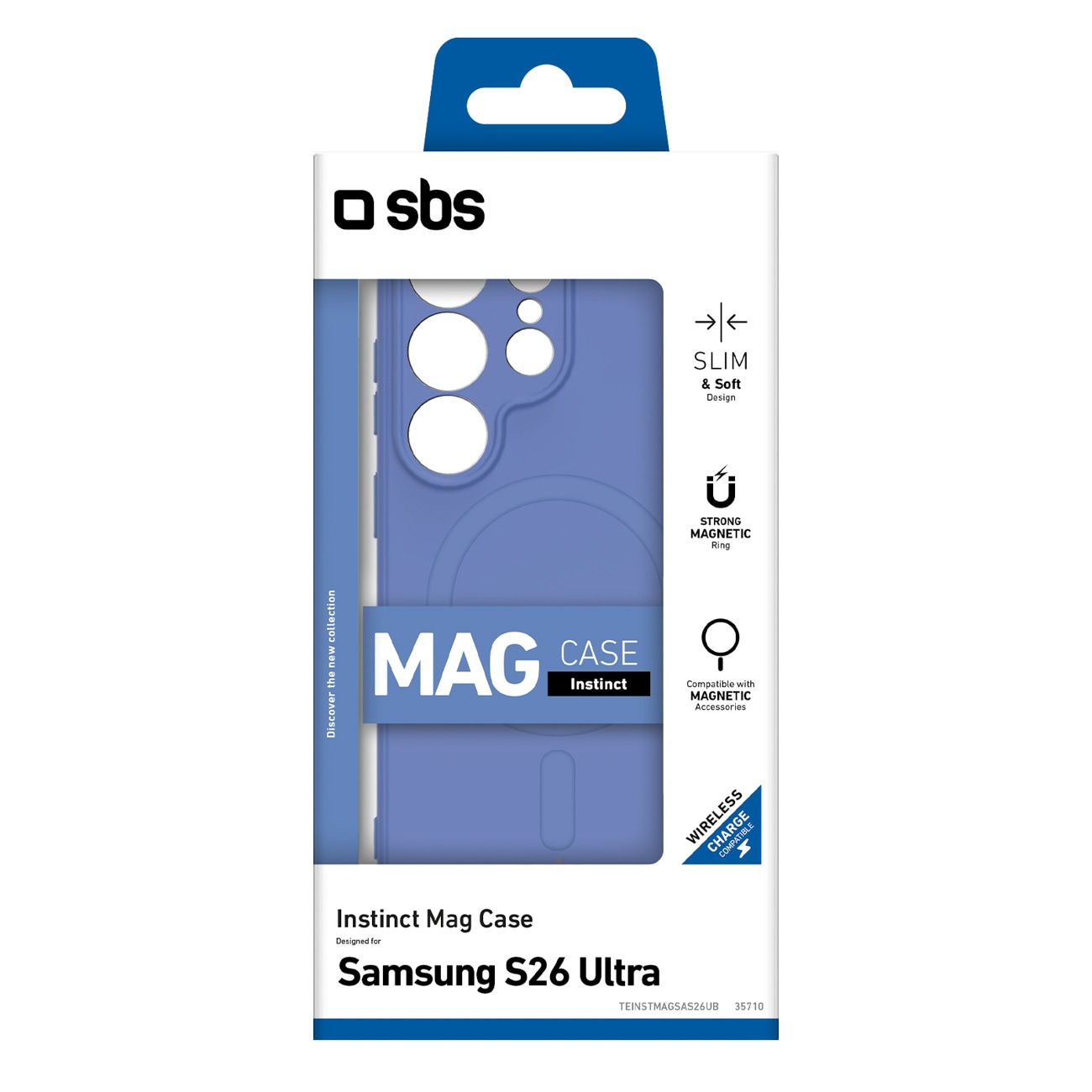 SBS Instinct Mag Case til Samsung Galaxy S26 Ultra Kompatibel med MagSafe - Blå