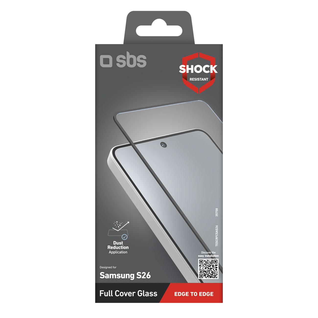 SBS Full Cover hærdet glas til Samsung Galaxy S26