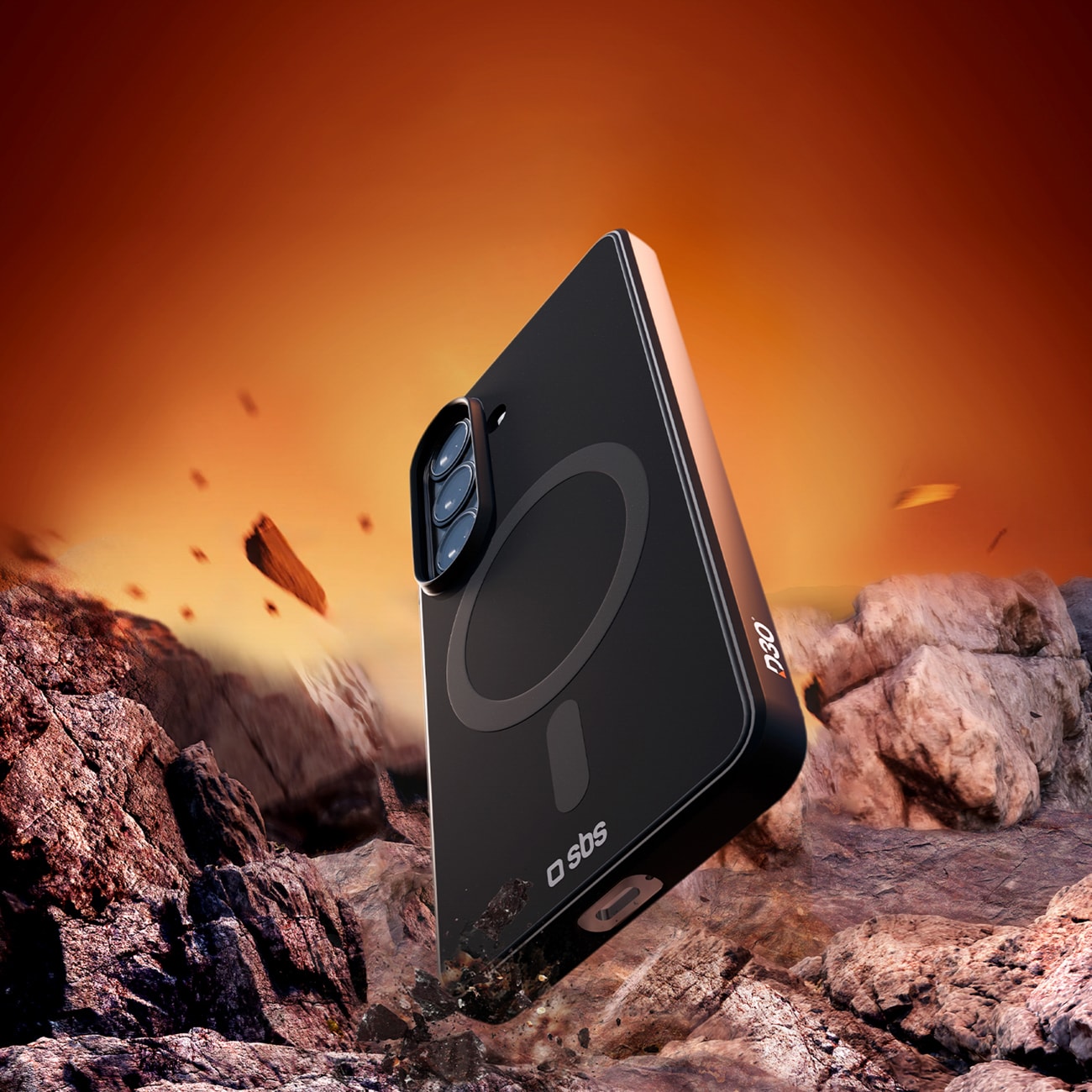 SBS Full Active Case D3O til Samsung Galaxy S26, MagSafe-kompatibel - Sort