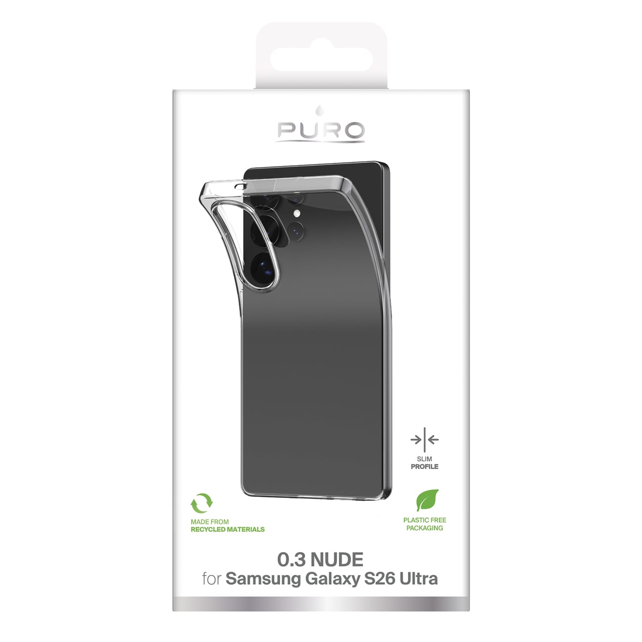 Puro Ultra-Slim 0.3 NUDE beskyttelsesetui til Samsung Galaxy S26 Ultra - Transparent