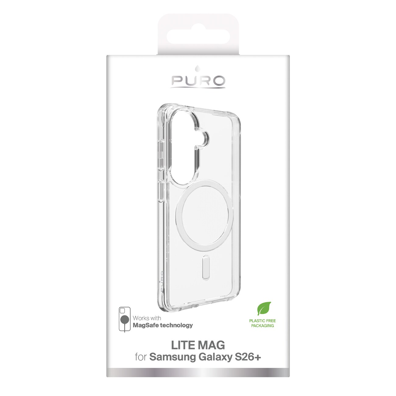 Puro LITE MAG beskyttelsesetui til Samsung Galaxy S26 Plus Kompatibel med MagSafe - Transparent
