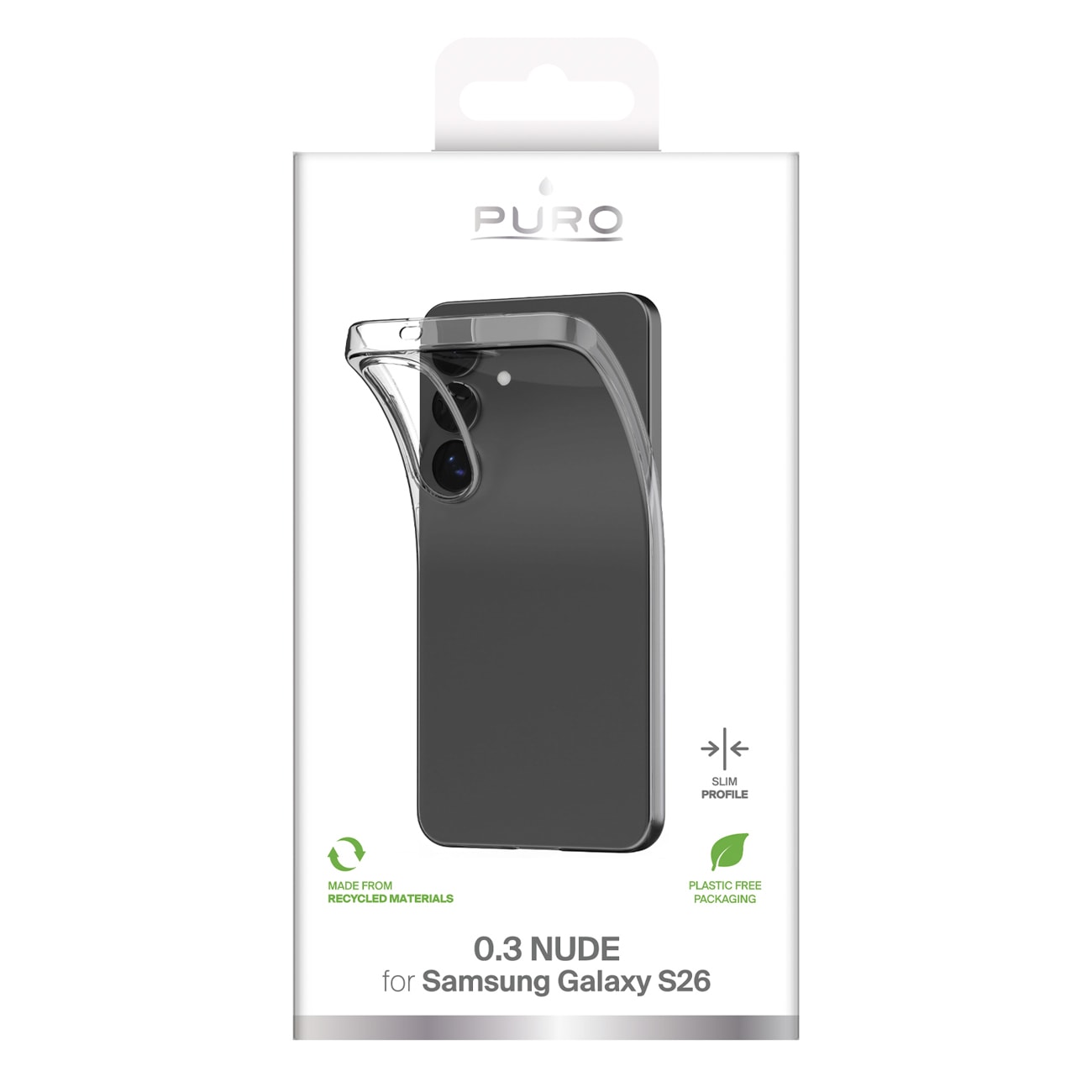 Puro 0.3 NUDE-etui til Samsung Galaxy S26 - Transparent