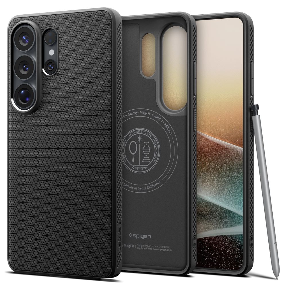 Spigen Liquid Air Mag MagSafe-etui til Samsung Galaxy S26 Ultra - Sort