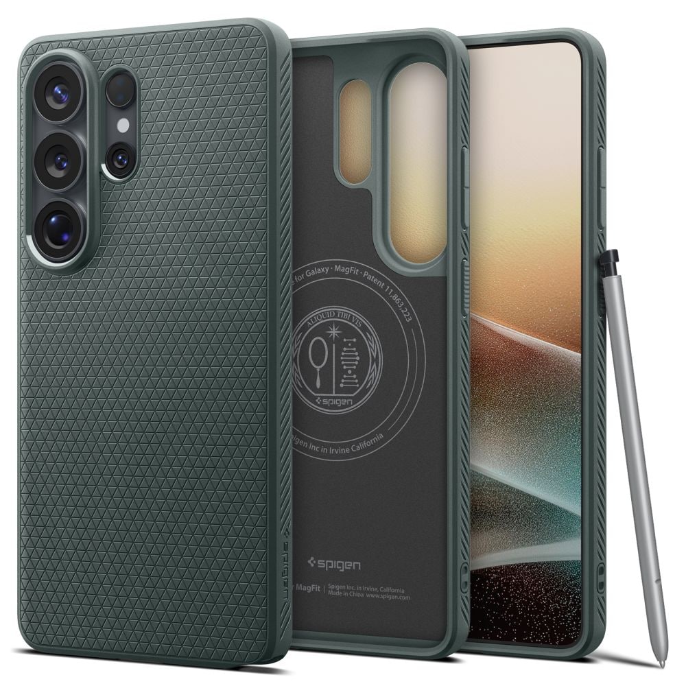 Spigen Liquid Air Mag MagSafe-etui til Samsung Galaxy S26 Ultra - Grøn