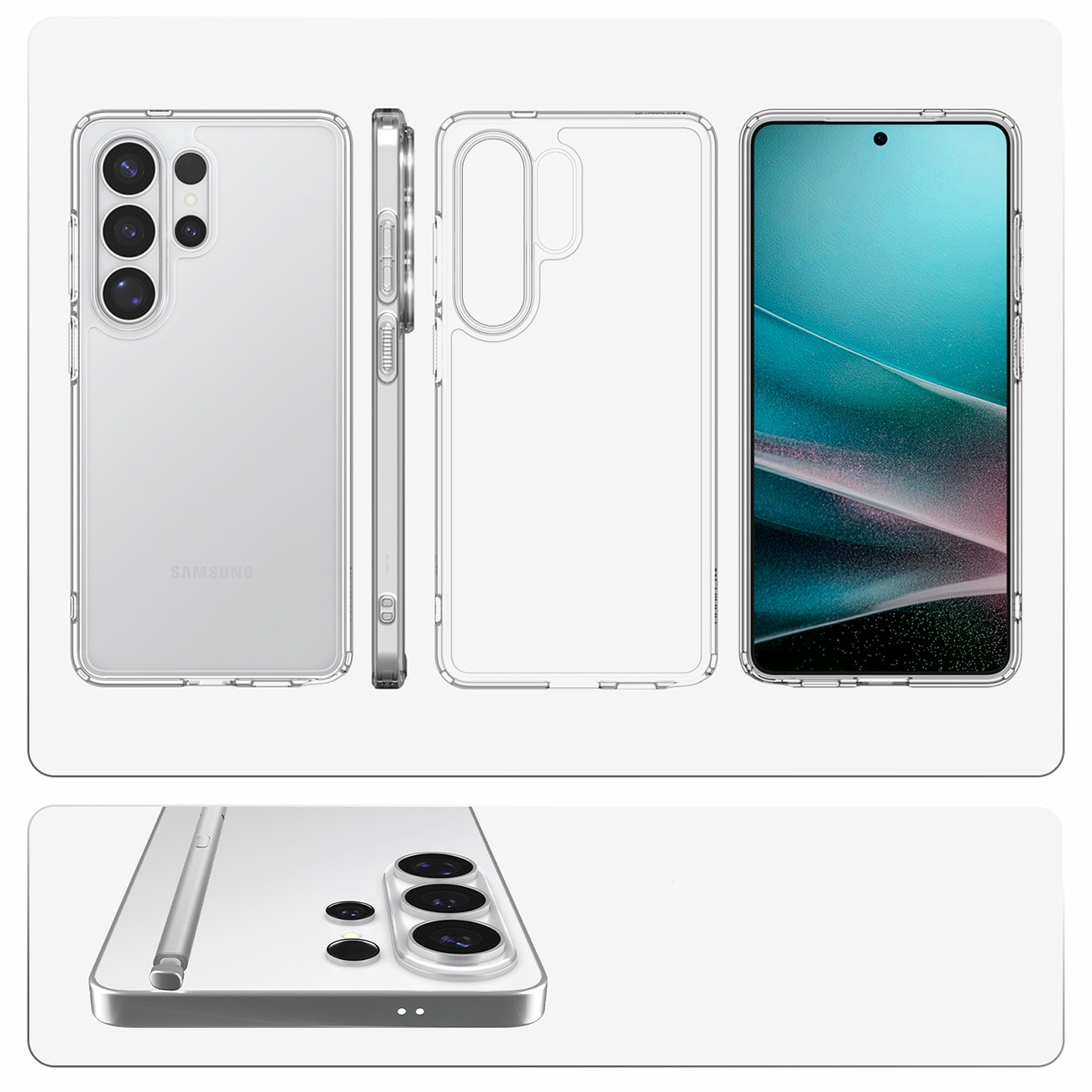 Spigen Ultra Hybrid-etui til Samsung Galaxy S26 Ultra - Transparent