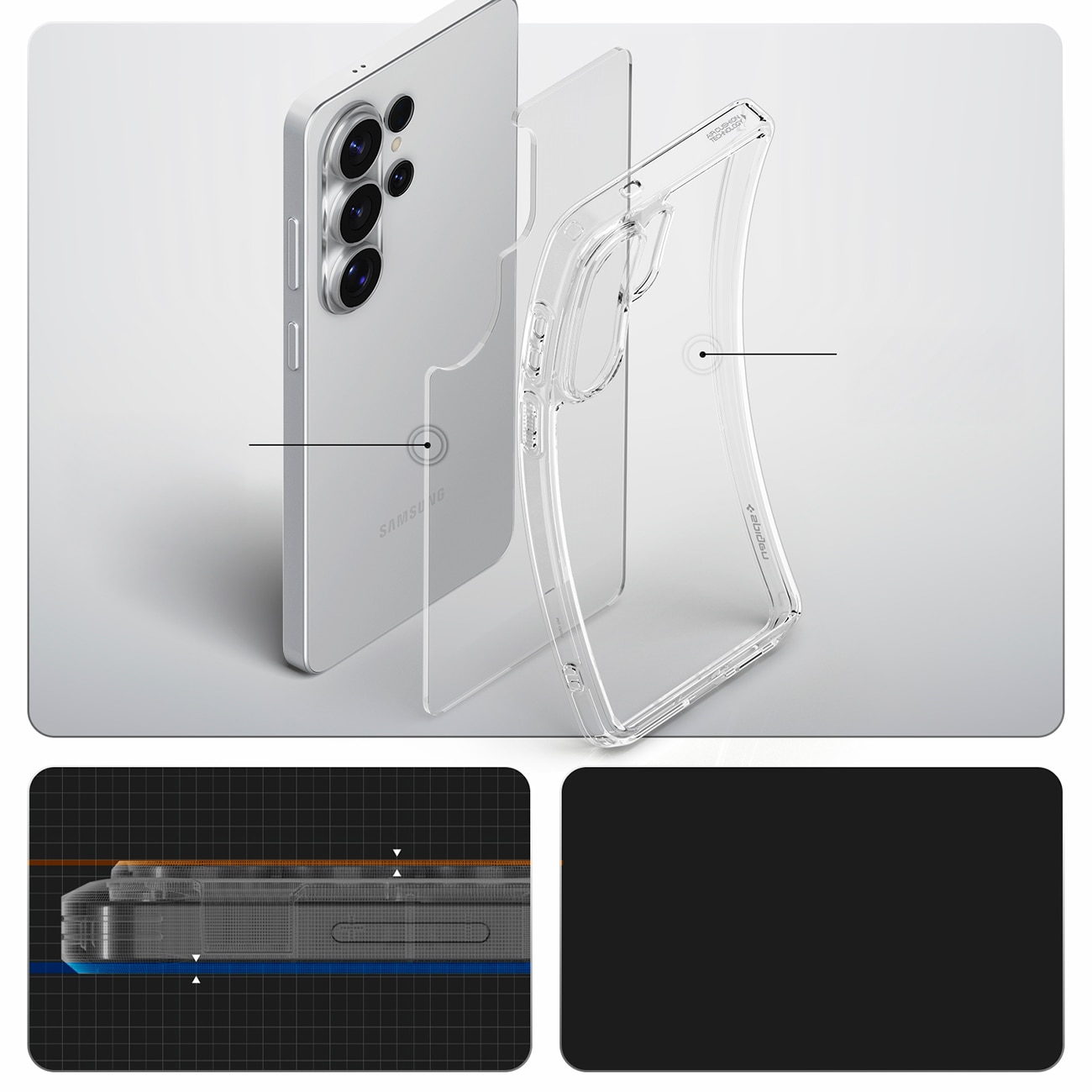 Spigen Ultra Hybrid-etui til Samsung Galaxy S26 Ultra - Transparent