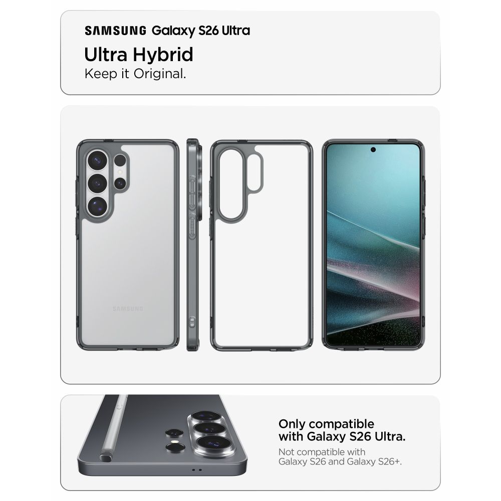 Spigen Ultra Hybrid-etui til Samsung Galaxy S26 Ultra - Semi-transparent