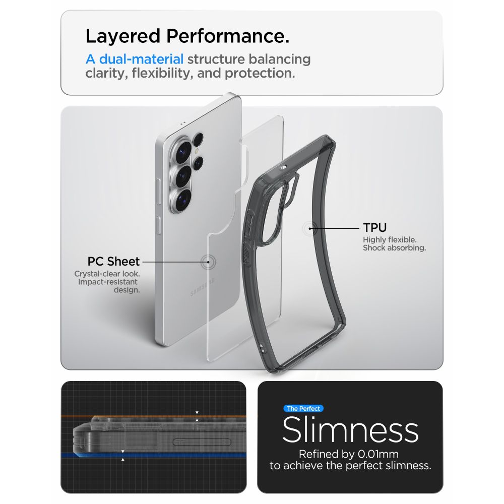 Spigen Ultra Hybrid-etui til Samsung Galaxy S26 Ultra - Semi-transparent