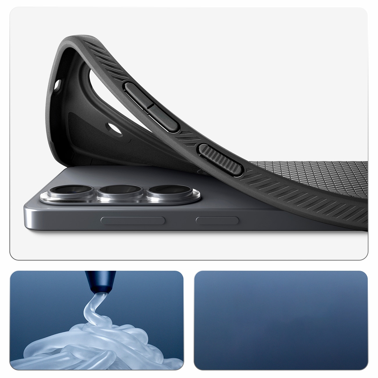 Spigen Liquid Air Mag MagSafe-etui til Samsung Galaxy S26+ - mat sort