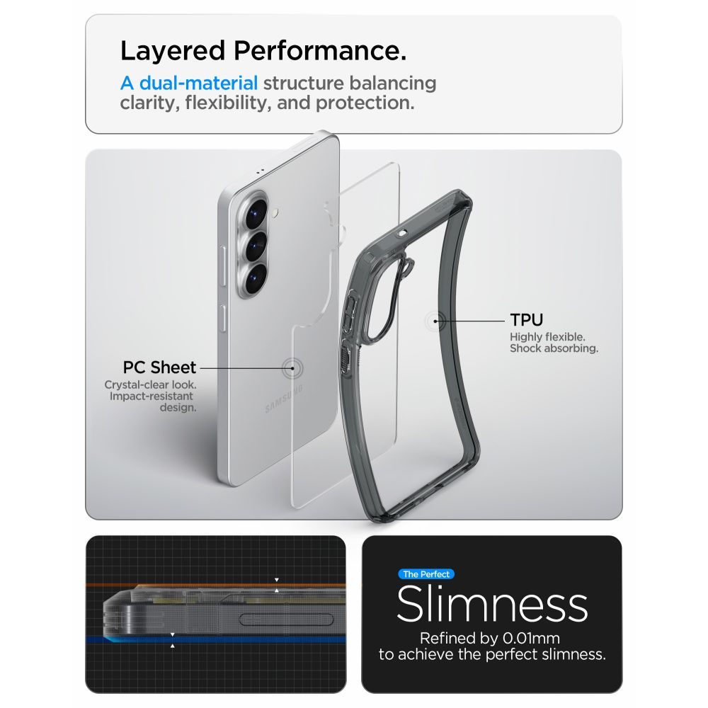 Spigen Ultra Hybrid-etui til Samsung Galaxy S26+ - Semi-transparent