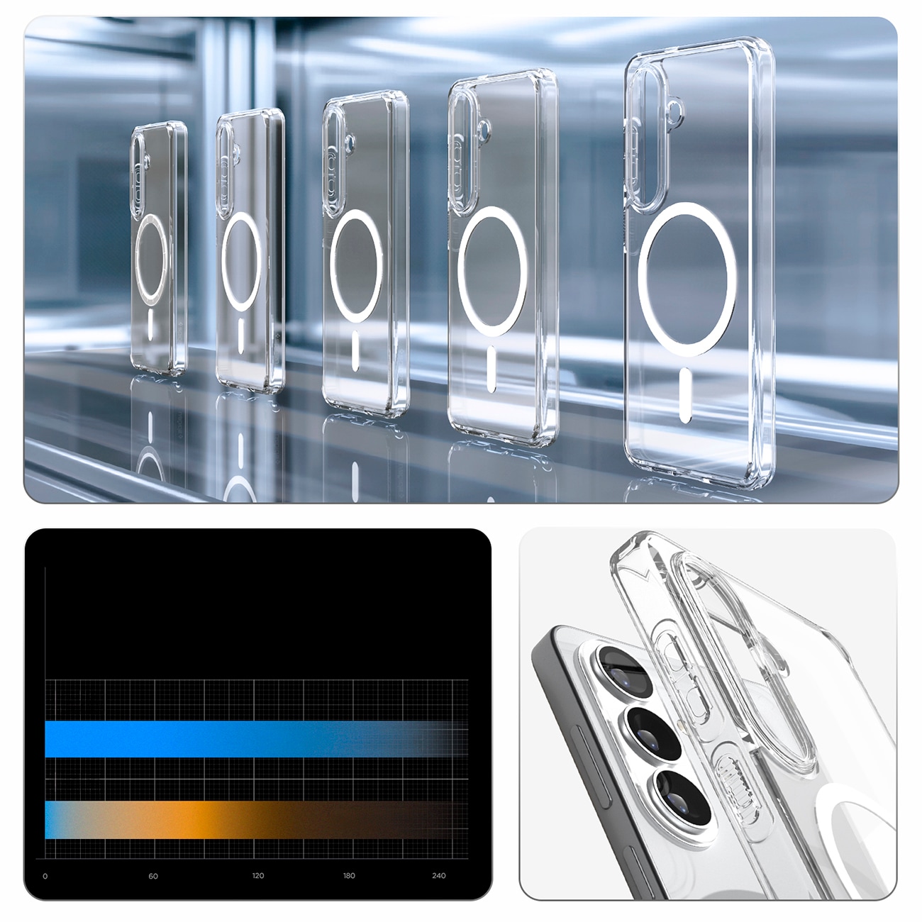 Spigen Ultra Hybrid Mag MagSafe-etui til Samsung Galaxy S26+ - Klar og hvid