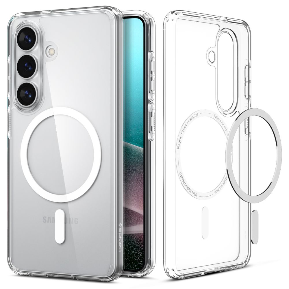 Spigen Ultra Hybrid Mag MagSafe-etui til Samsung Galaxy S26+ - Klar og hvid