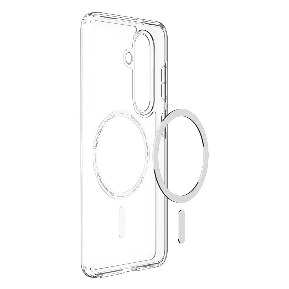 Spigen Ultra Hybrid Mag MagSafe-etui til Samsung Galaxy S26+ - Klar og hvid