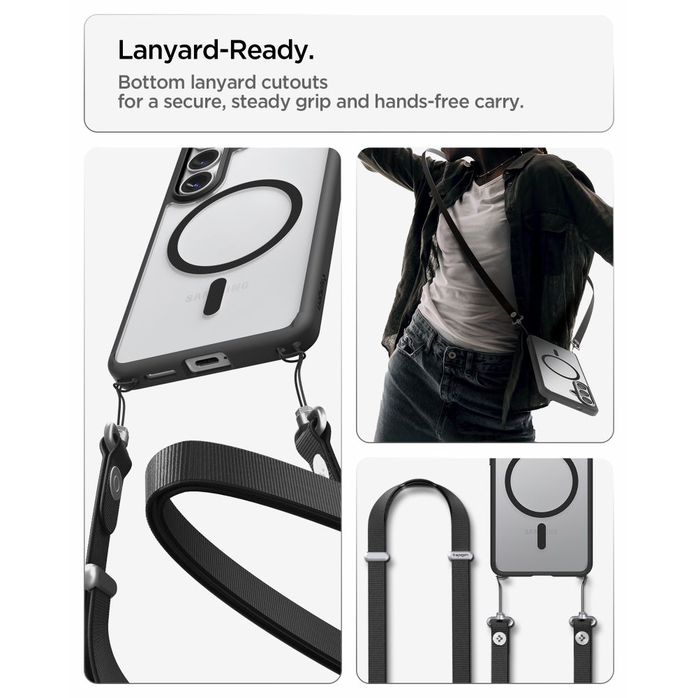 Spigen Ultra Hybrid Mag MagSafe-etui til Samsung Galaxy S26+ - Klar sort