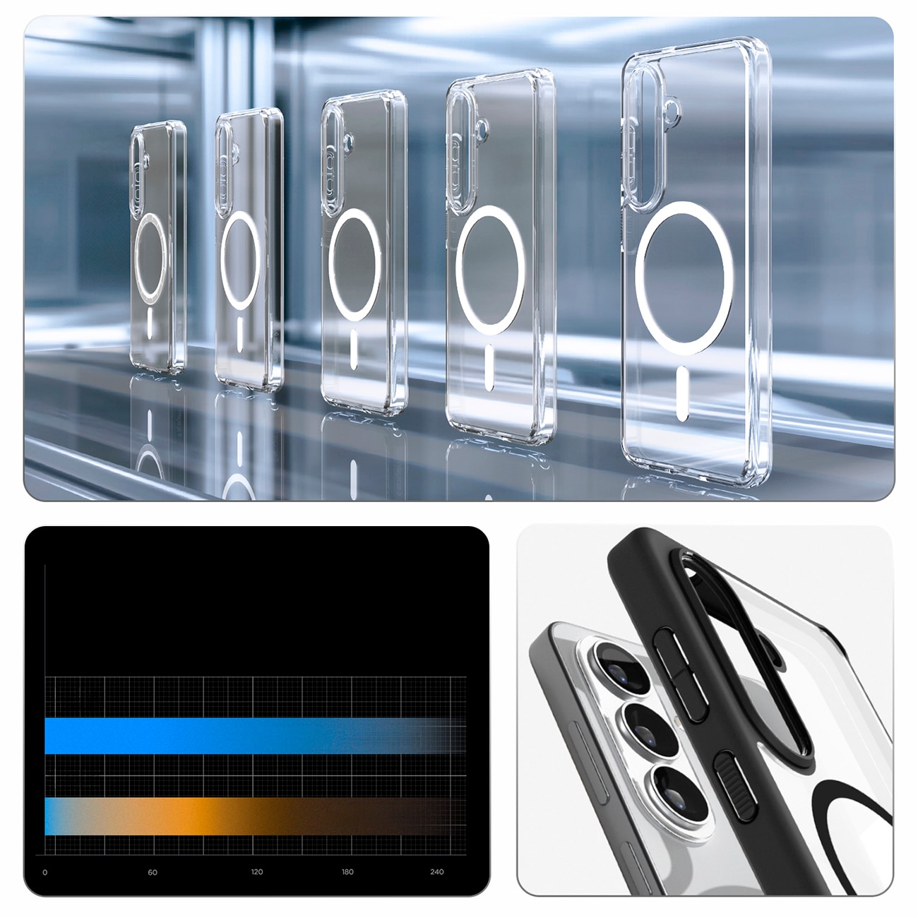 Spigen Ultra Hybrid Mag MagSafe-etui til Samsung Galaxy S26+ - Klar sort