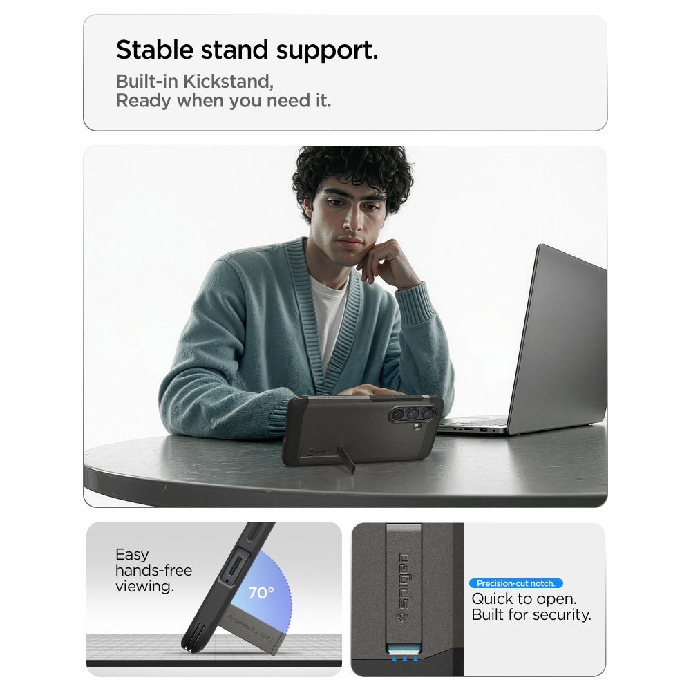 Spigen Tough Armor Mag MagSafe-etui til Samsung Galaxy S26+ - grå