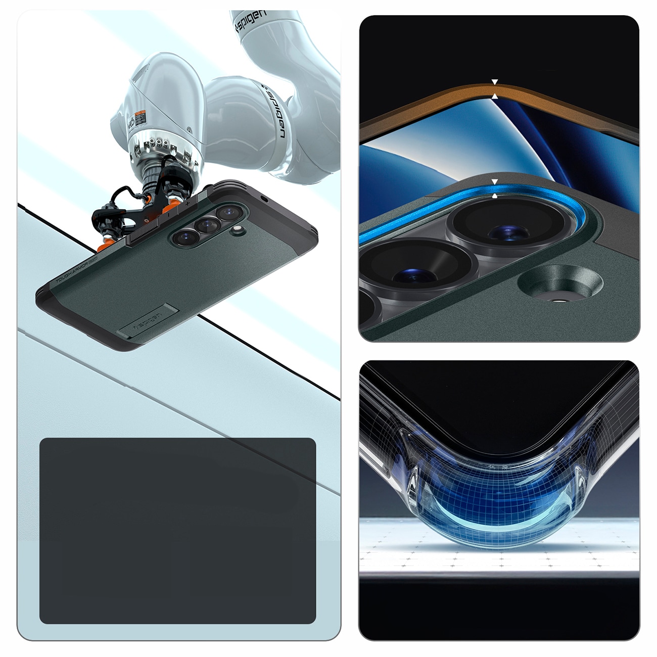 Spigen Tough Armor Mag MagSafe-etui til Samsung Galaxy S26+ - Grøn