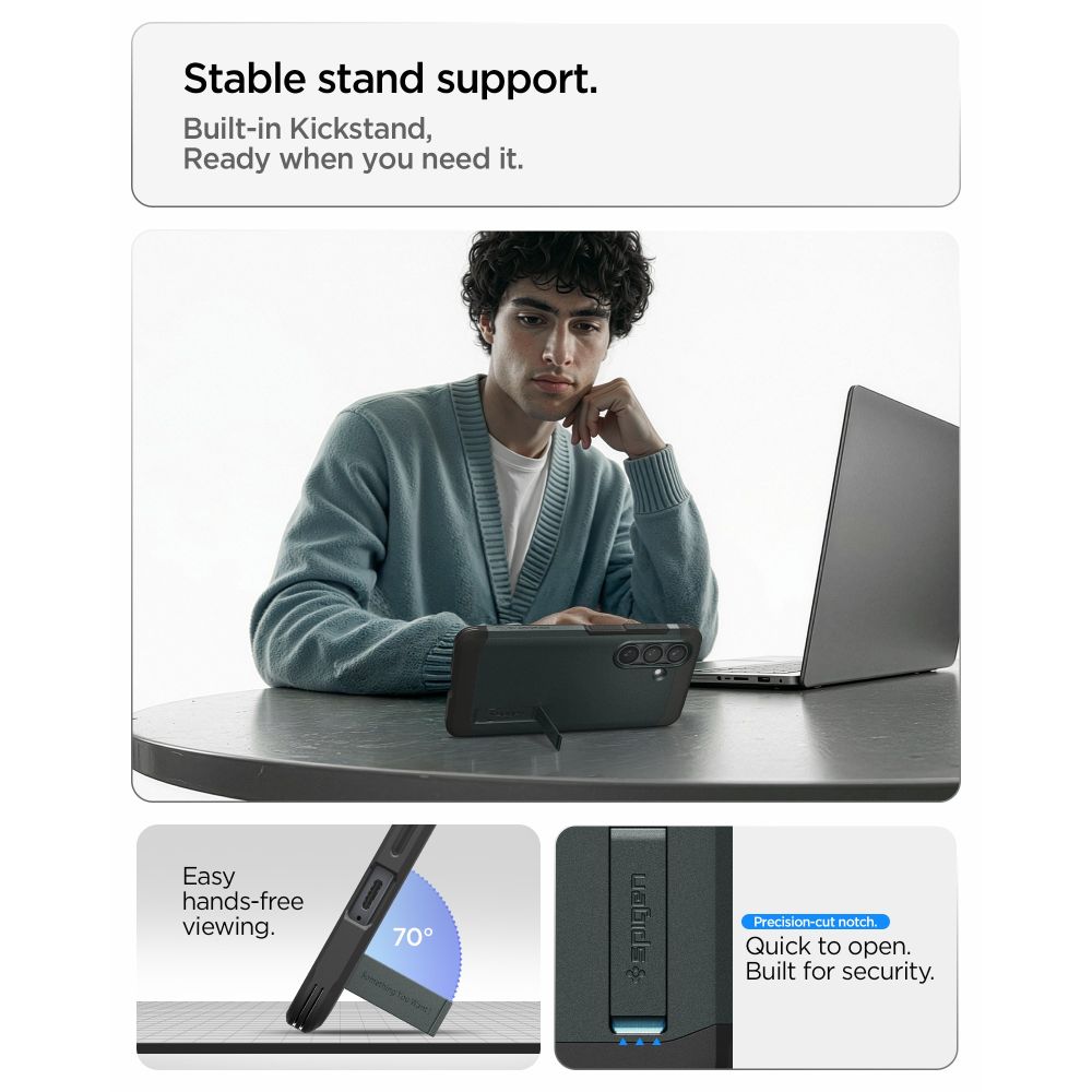 Spigen Tough Armor Mag MagSafe-etui til Samsung Galaxy S26+ - Grøn