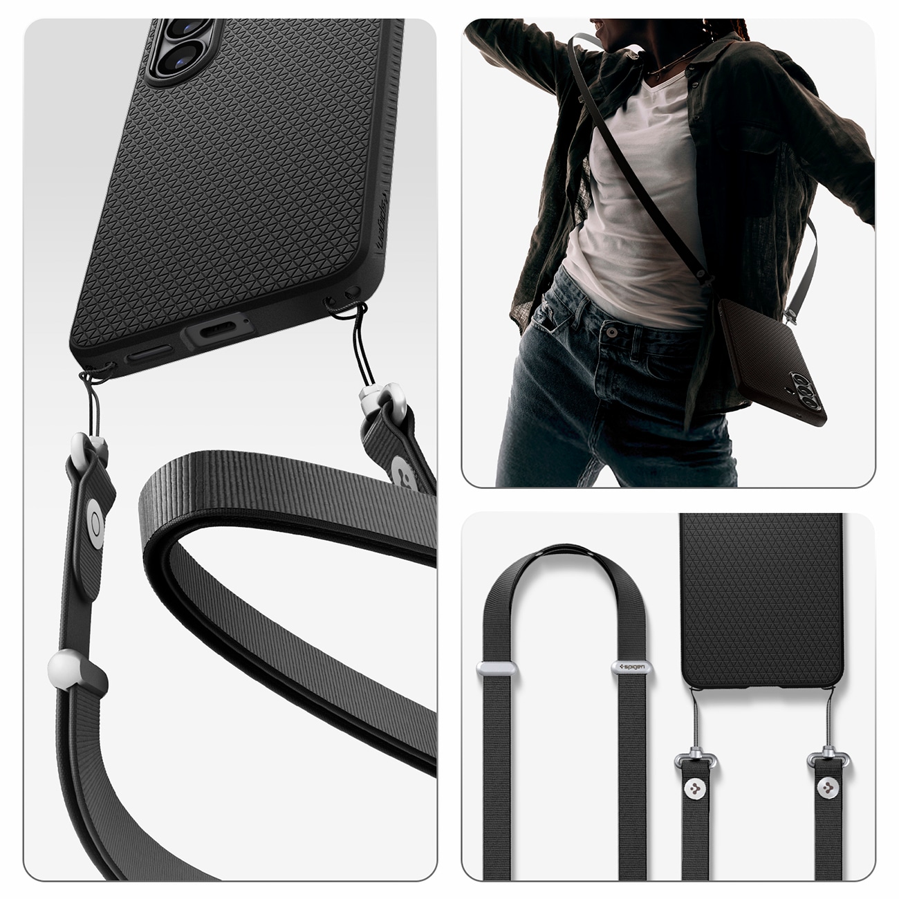 Spigen Liquid Air Mag MagSafe-etui til Samsung Galaxy S26 - Sort
