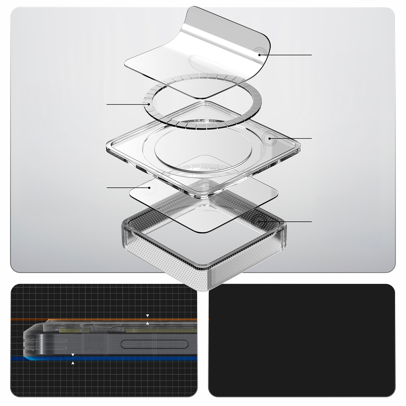 Spigen Ultra Hybrid Mag MagSafe-etui til Samsung Galaxy S26 Zero One - Klar sort