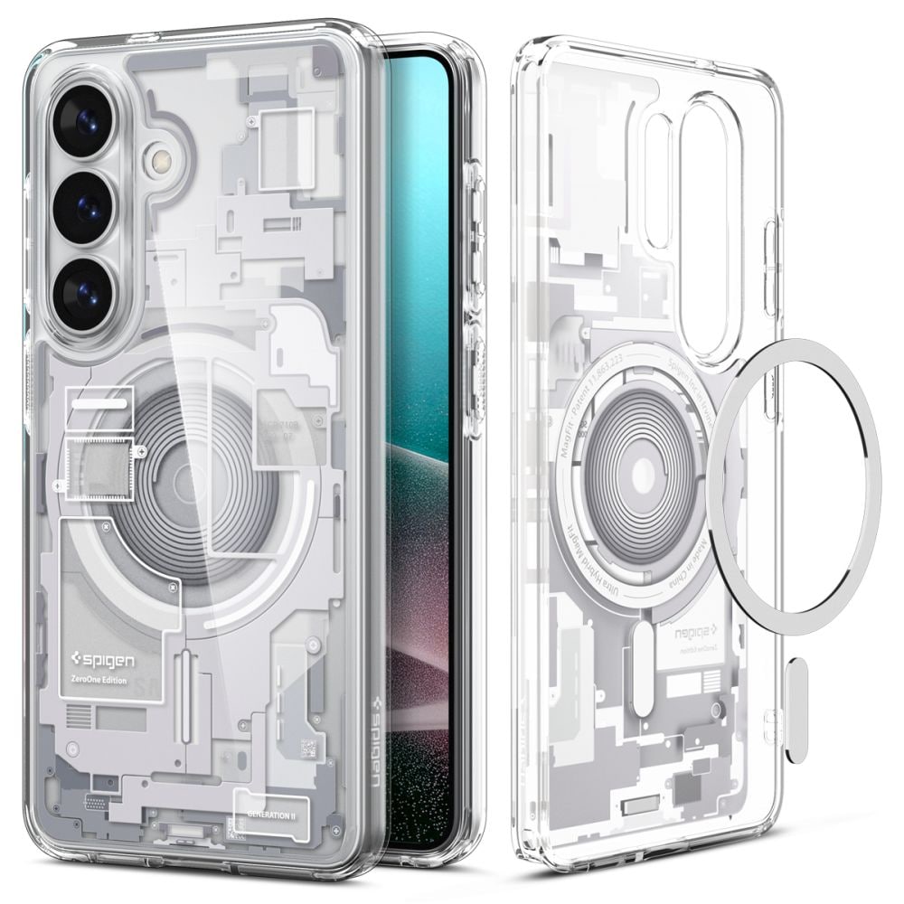 Spigen Ultra Hybrid Mag MagSafe-etui til Samsung Galaxy S26 Zero One - Klar og hvid