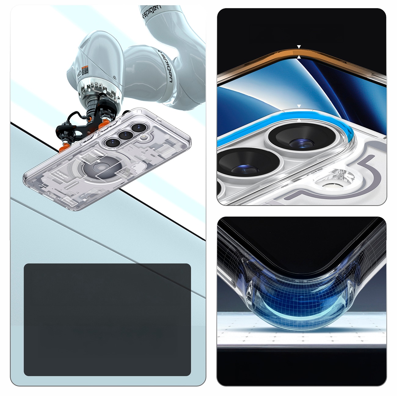 Spigen Ultra Hybrid Mag MagSafe-etui til Samsung Galaxy S26 Zero One - Klar og hvid