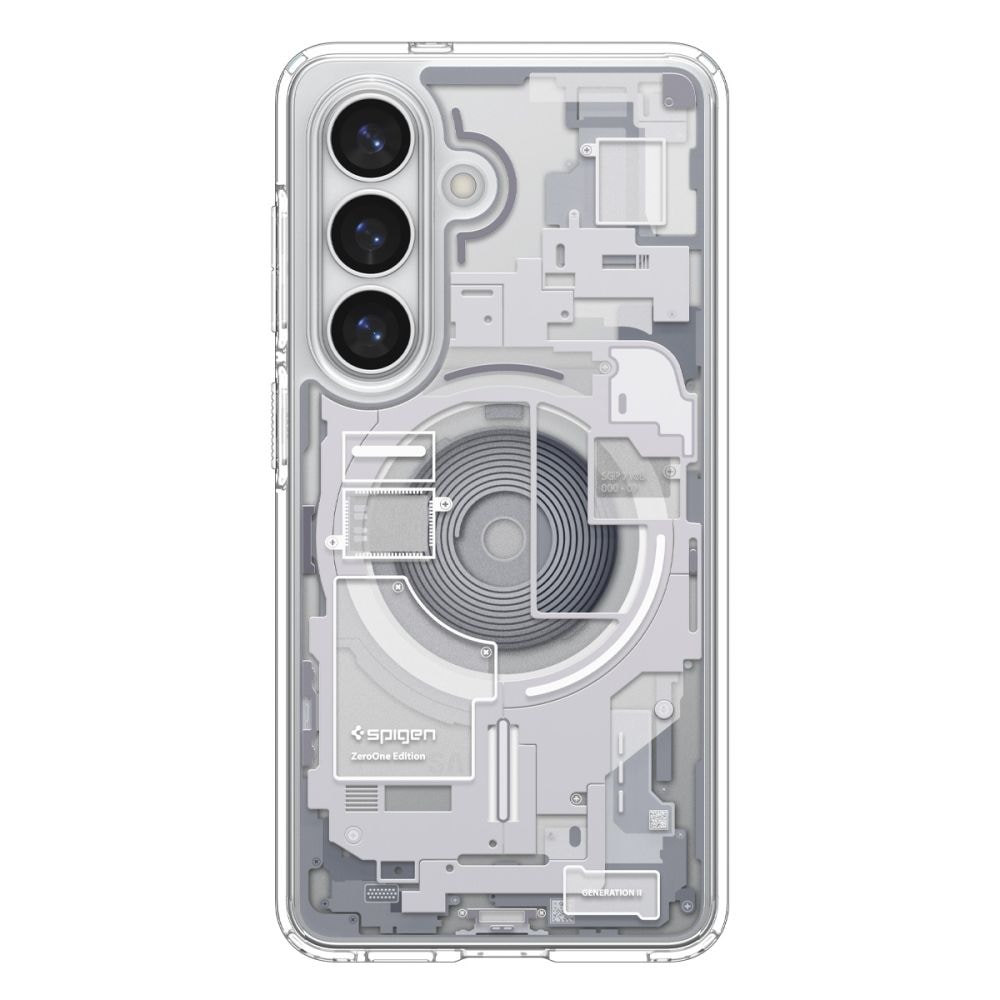 Spigen Ultra Hybrid Mag MagSafe-etui til Samsung Galaxy S26 Zero One - Klar og hvid