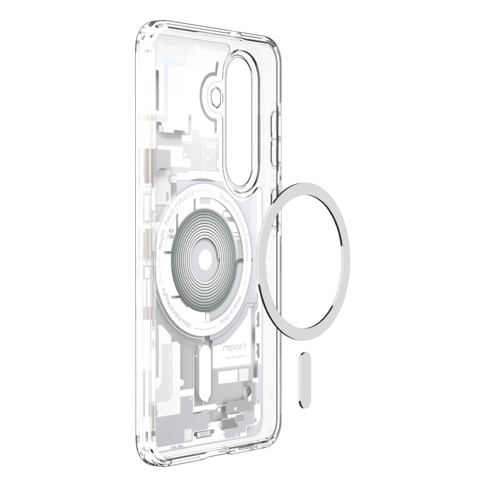 Spigen Ultra Hybrid Mag MagSafe-etui til Samsung Galaxy S26 Zero One - Klar og hvid