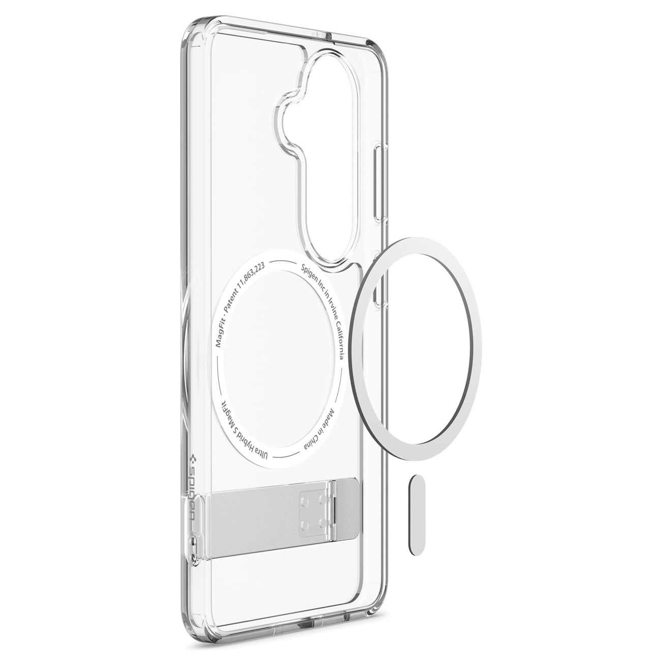 Spigen Ultra Hybrid S Mag MagSafe-etui til Samsung Galaxy S26 - Klar og hvid