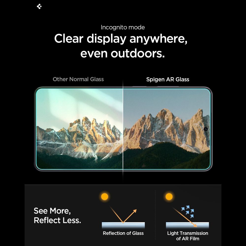Spigen Glas.Tr Ez Fit Pro Anti Reflection hærdet glas 2-pak til Samsung Galaxy S26 Ultra
